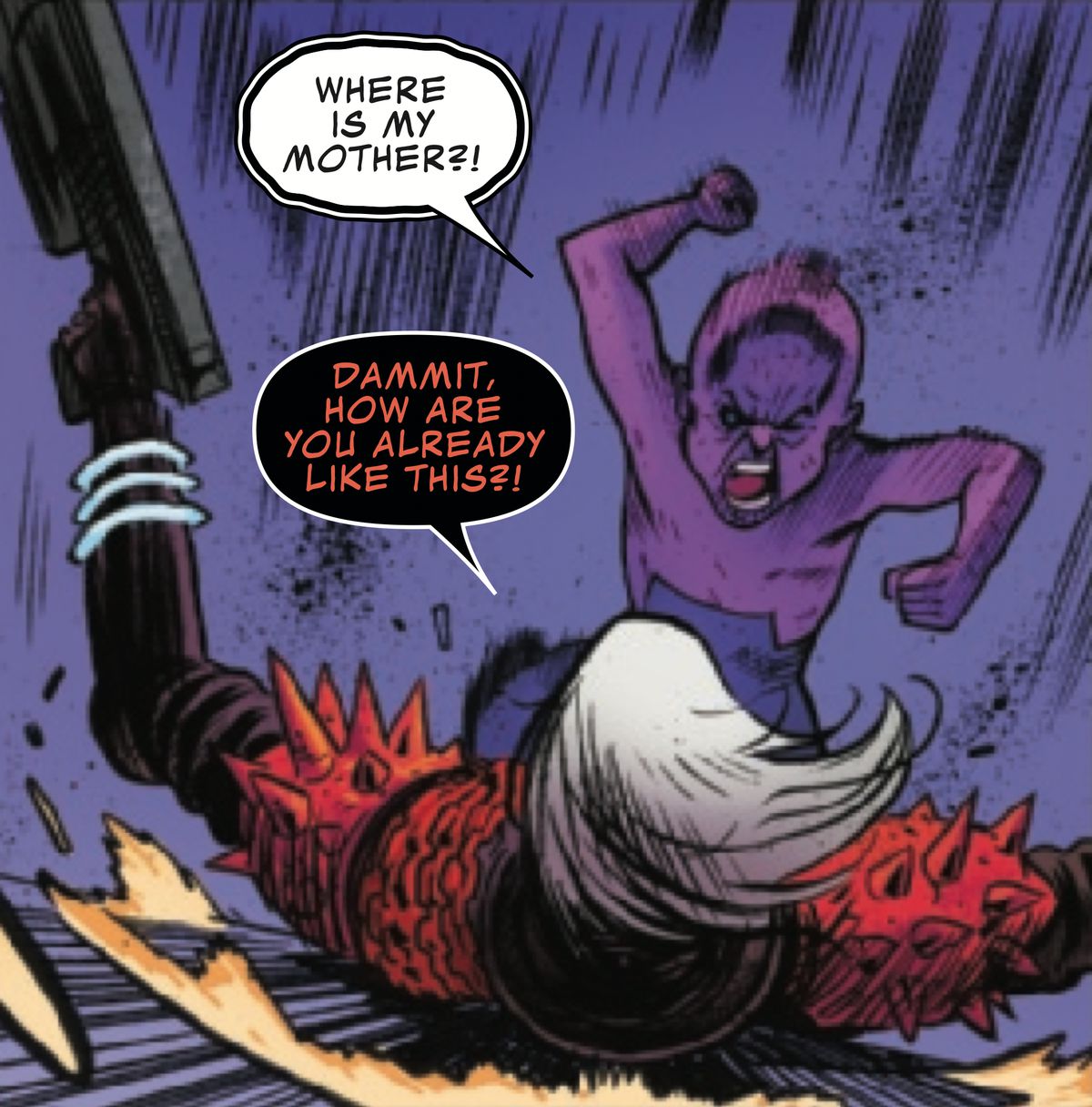 Baby Thanos and the Cosmic Ghost Rider in Cosmic Ghost Rider #1, Marvel Comics (2018). 