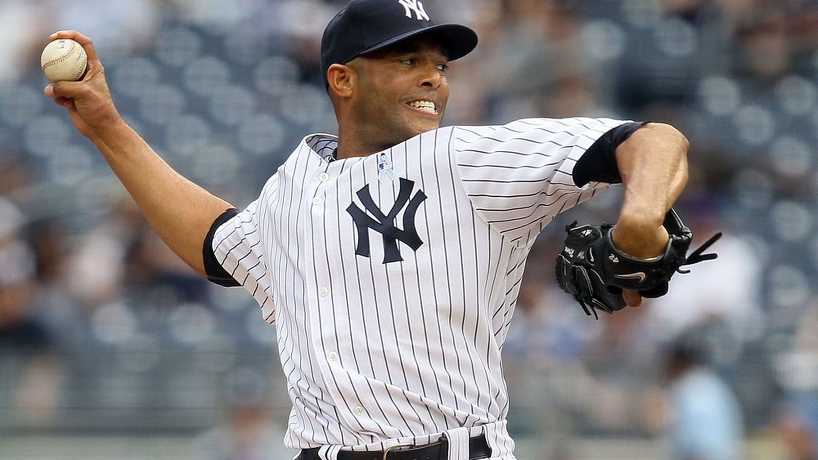 New York Yankees closing pitcher Mariano Rivera went down with an apparent ...