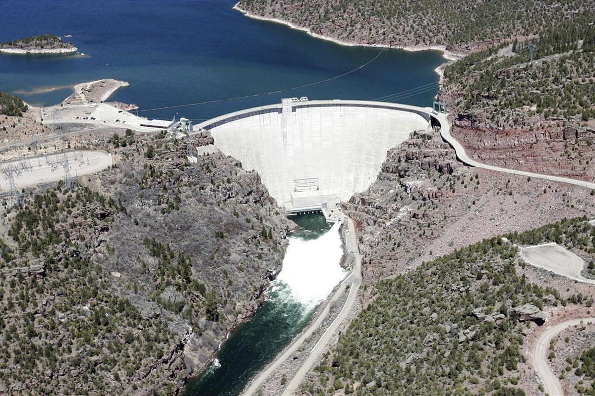 Water is released from Flaming Gorge Dam in this file photo. Daggett County's search and rescue team was called out Monday to look for an angler who was reported missing about 5:45 p.m. Sunday.