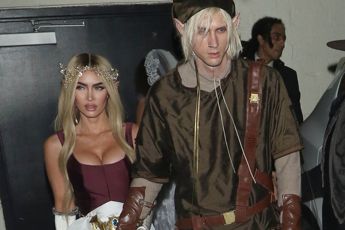 Machin Gun Kelly (MGK) and Megan Fox spotted walking out and about in costumed inspired by the video game series The Legend of Zelda. 