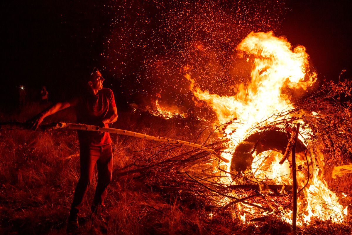 Burning subitky in Zakarpattia Region