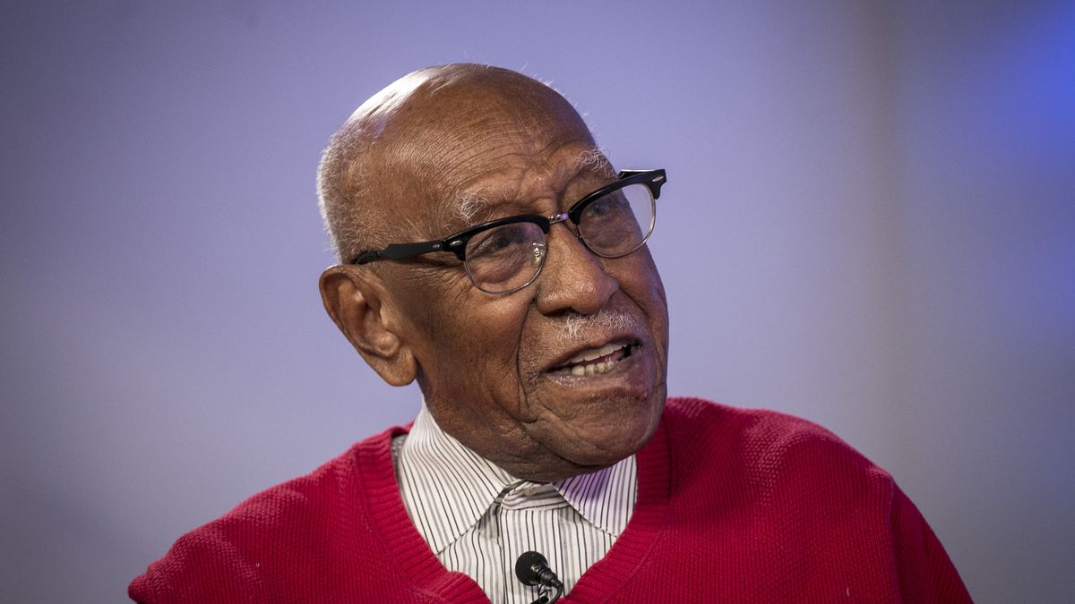 Timuel Black in 2018, when he was interviewed on his 100th birthday.