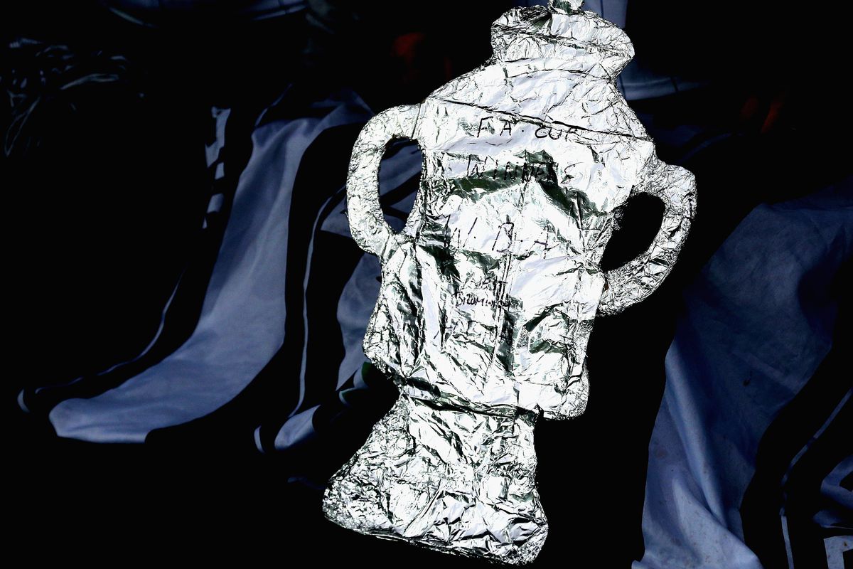 The only silverware the Baggies are seeing this season is this tin foil replica.
