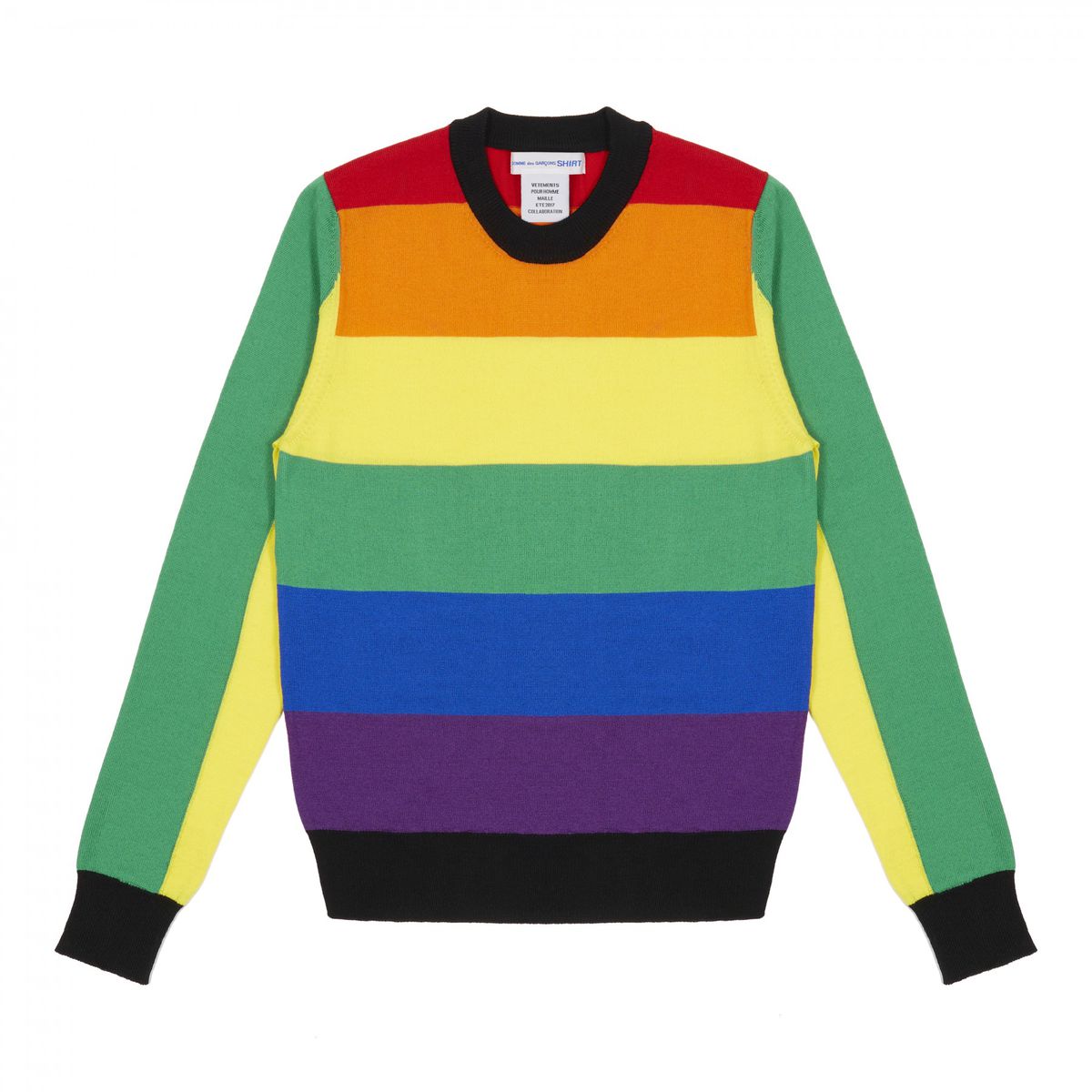 Rainbow striped sweater