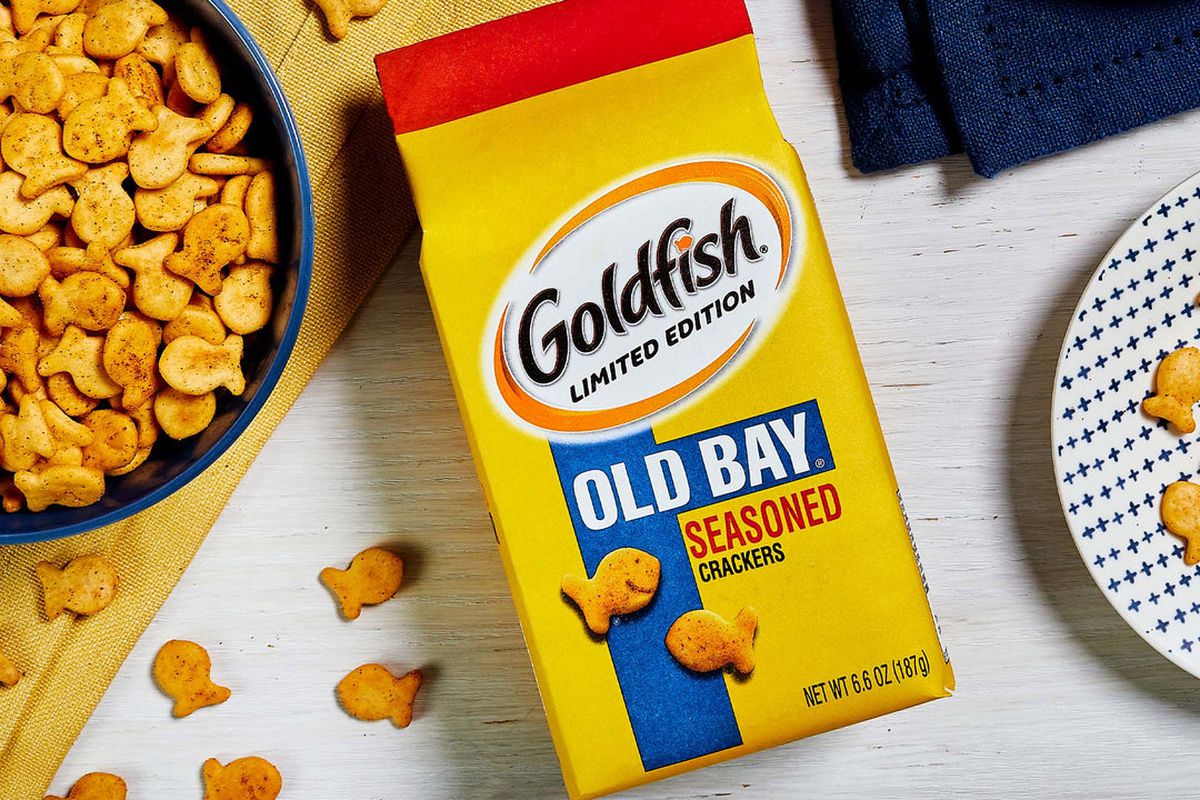A bag of Old Bay Goldfish