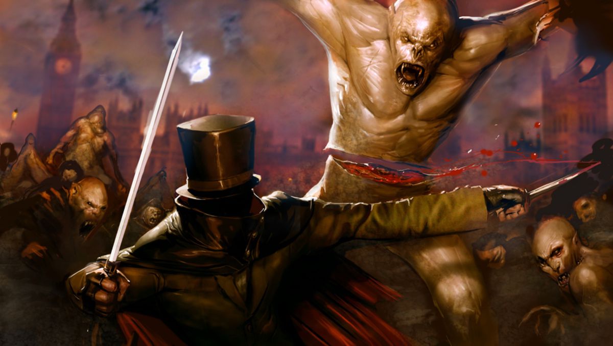 The Ripper - Jack the Ripper slicing an enemy in half at the torso