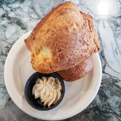 Popover with maple butter at Popovers on the Square