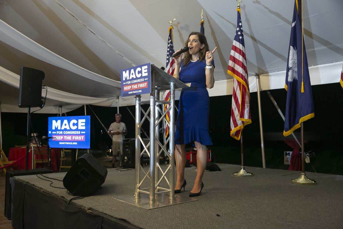 Incumbent SC GOP Rep. Nancy Mace at an election night event