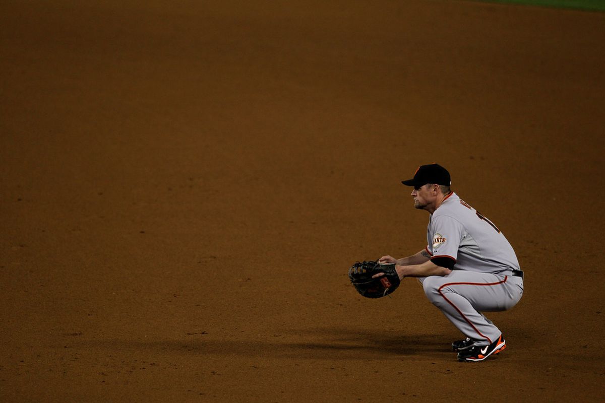 In this animated .gif, Aubrey Huff dives for a grounder in the hole. Wait for it. Wait for it. Waaaait for it.