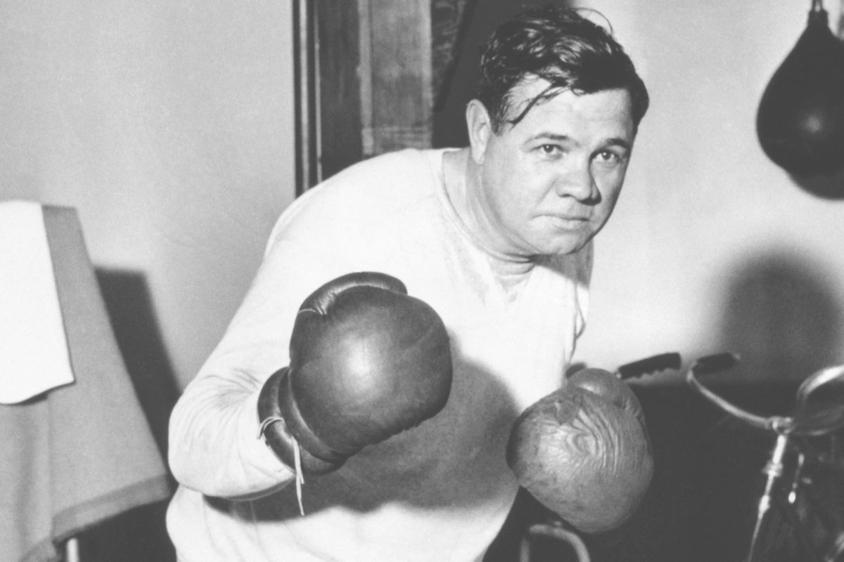Babe Ruth In Boxing Stance