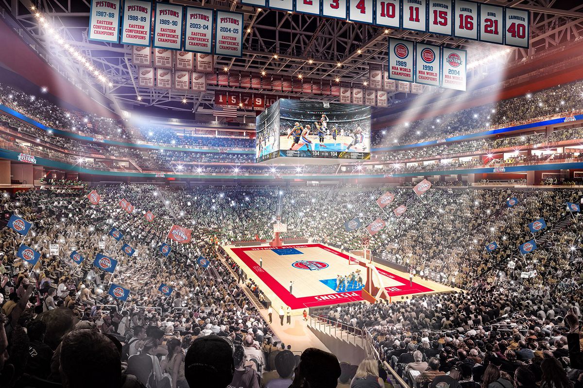 Pistons-Little Caesars Arena Mockup