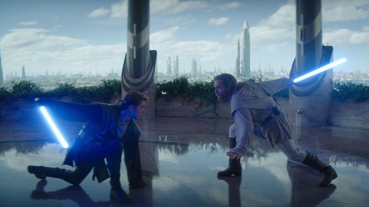 Obi-Wan and Anakin face off in a flashback from the Disney Plus show Obi-Wan Kenobi