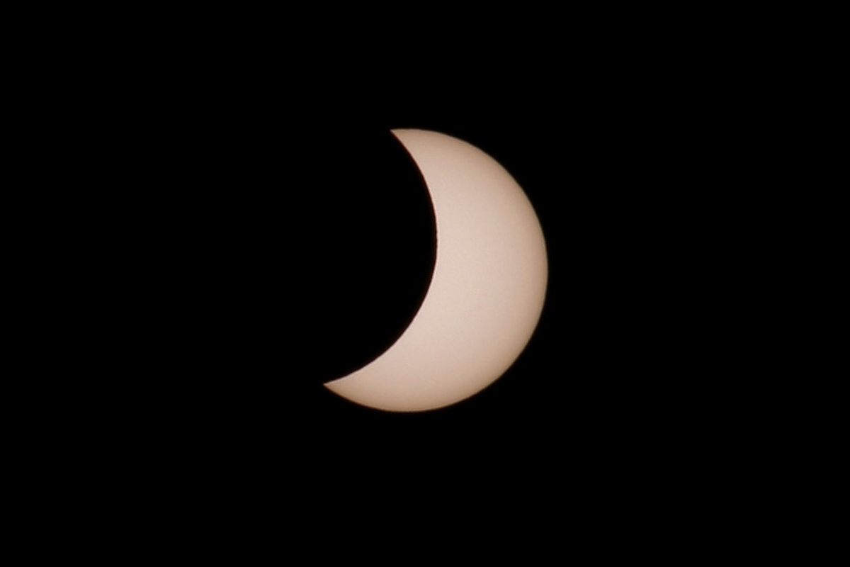 Rare Partial Solar Eclipse Is Viewed Around The UK