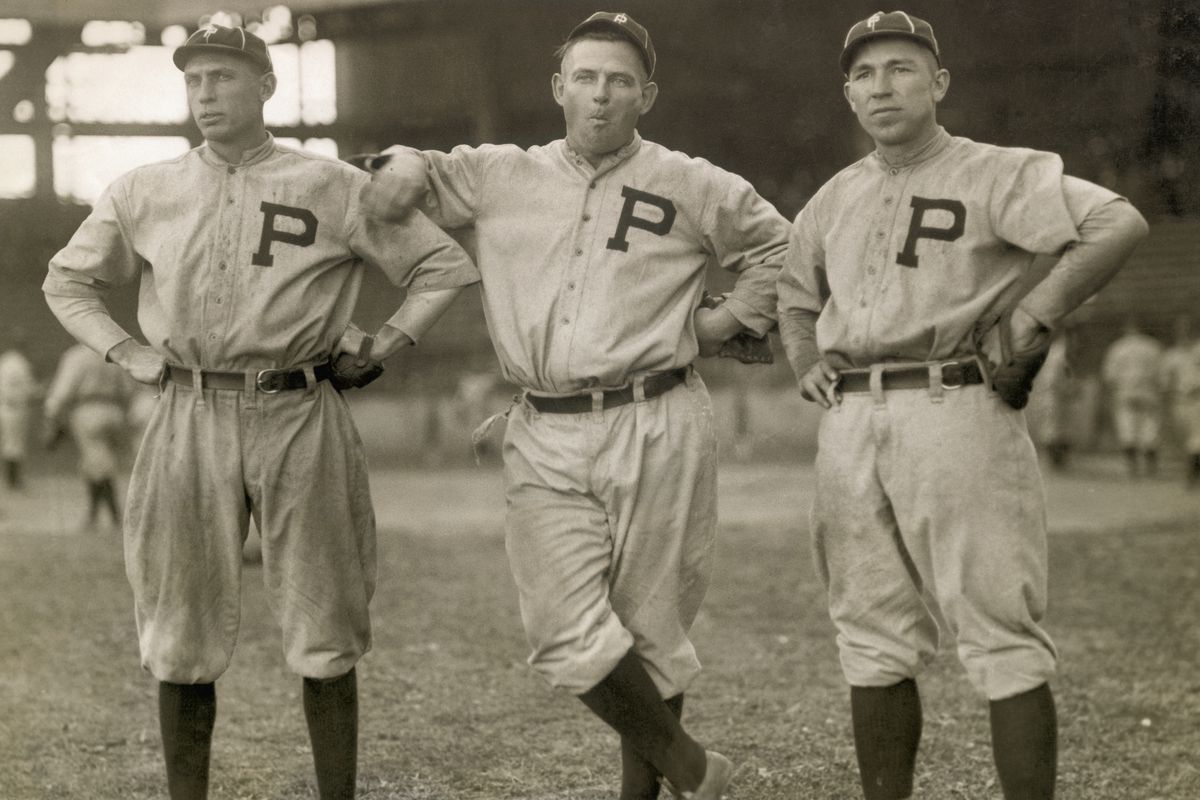 1915 World Series Baseball Players Posing on Field