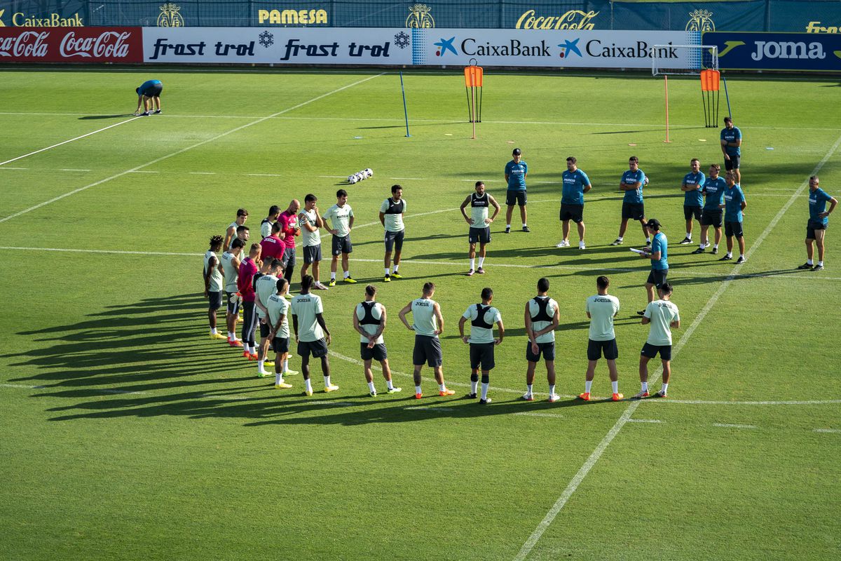 Villarreal players at training