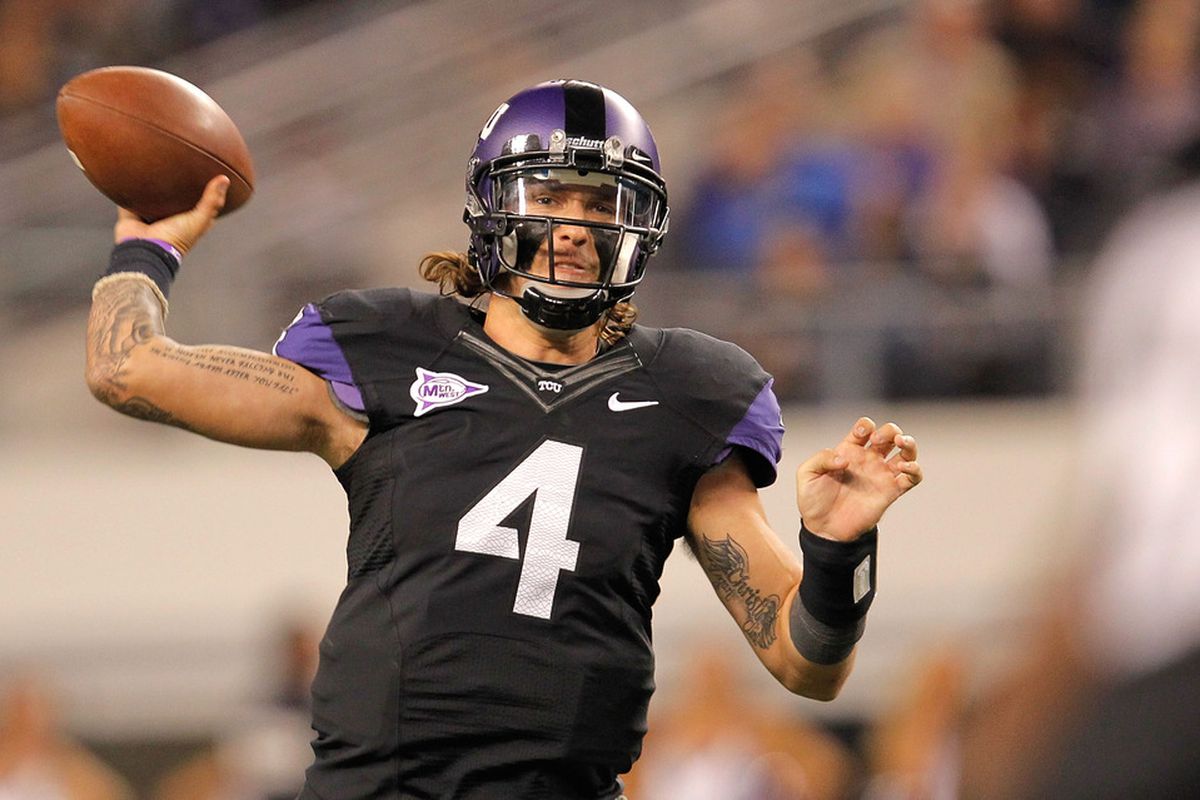 TCU's Pachall-to-Boyce passing connection, justly touted as one of the nation's best, is about to become the Pachall-to-Boyce-or-Brown.