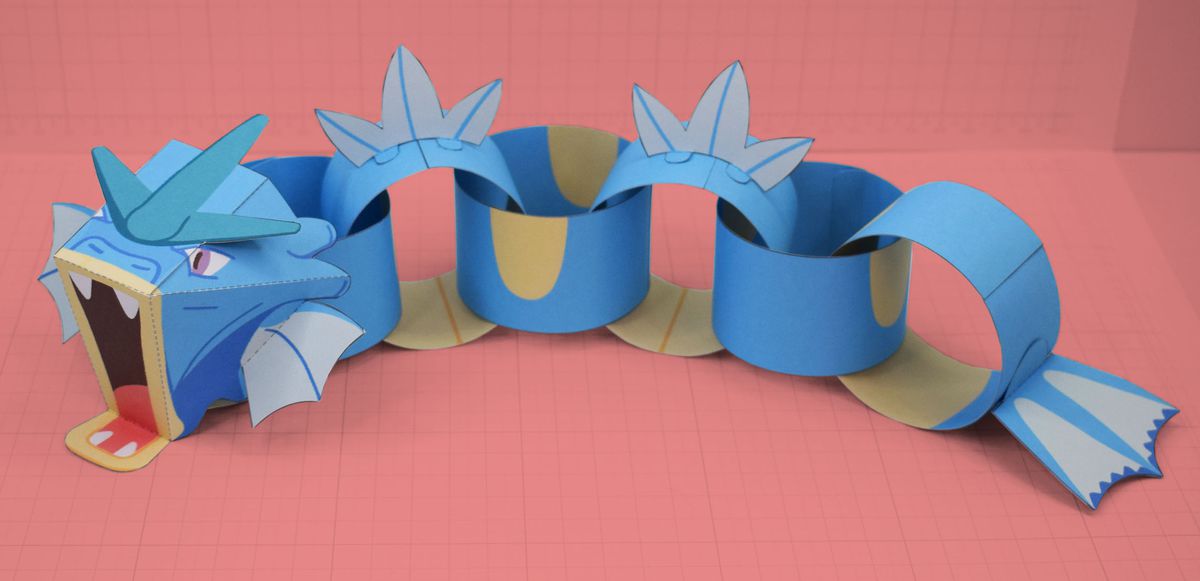 Paper chain gyrados end product