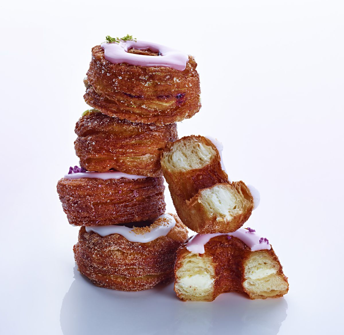 A stack of Cronuts.