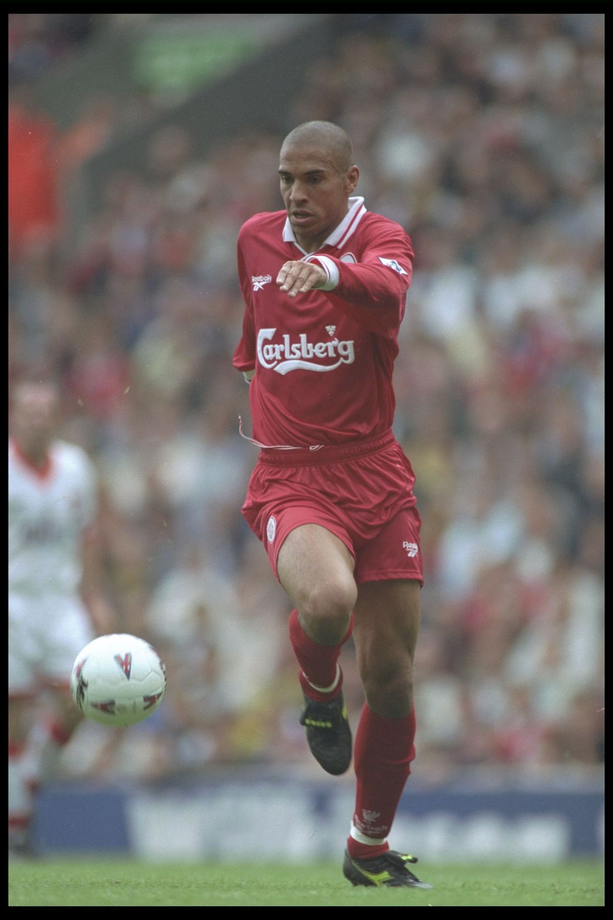 Stan Collymore of Liverpool in action