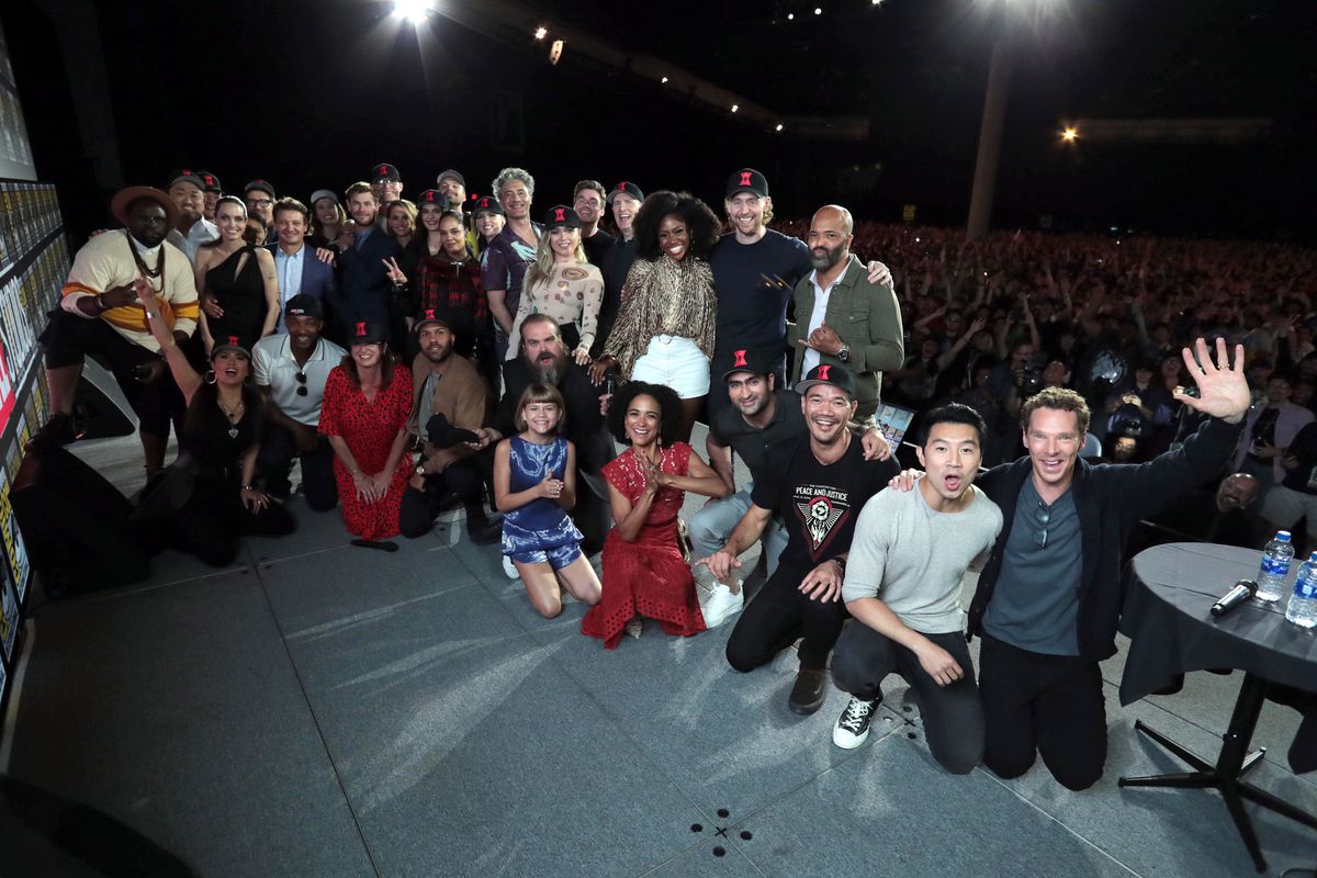 phase 4 marvel cast at san diego comic-con 2019