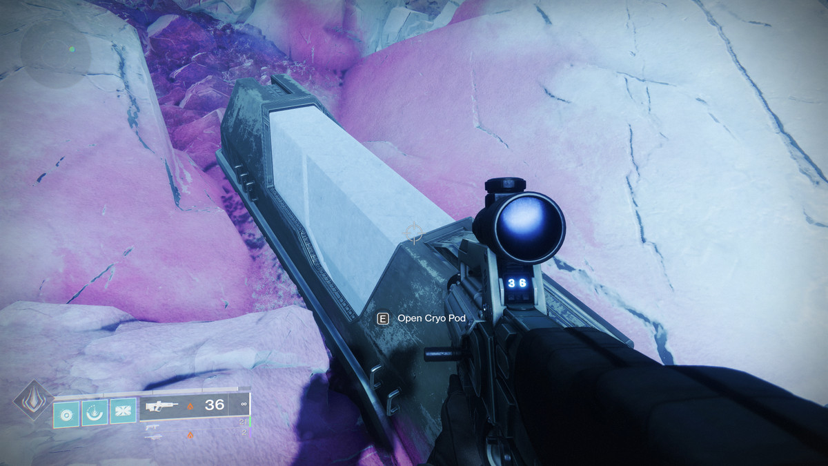 Finding the cryo pod in Destiny 2