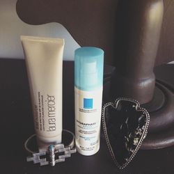 <b>Laura Mercier</b> tinted moisturizer is one of my favorite beauty items for every day use. It's so easy to apply and kills two birds with one stone—hydration and light coverage. <b>La Roche Posey</b> is one of my favorite pharmacy buys in Paris, I alwa