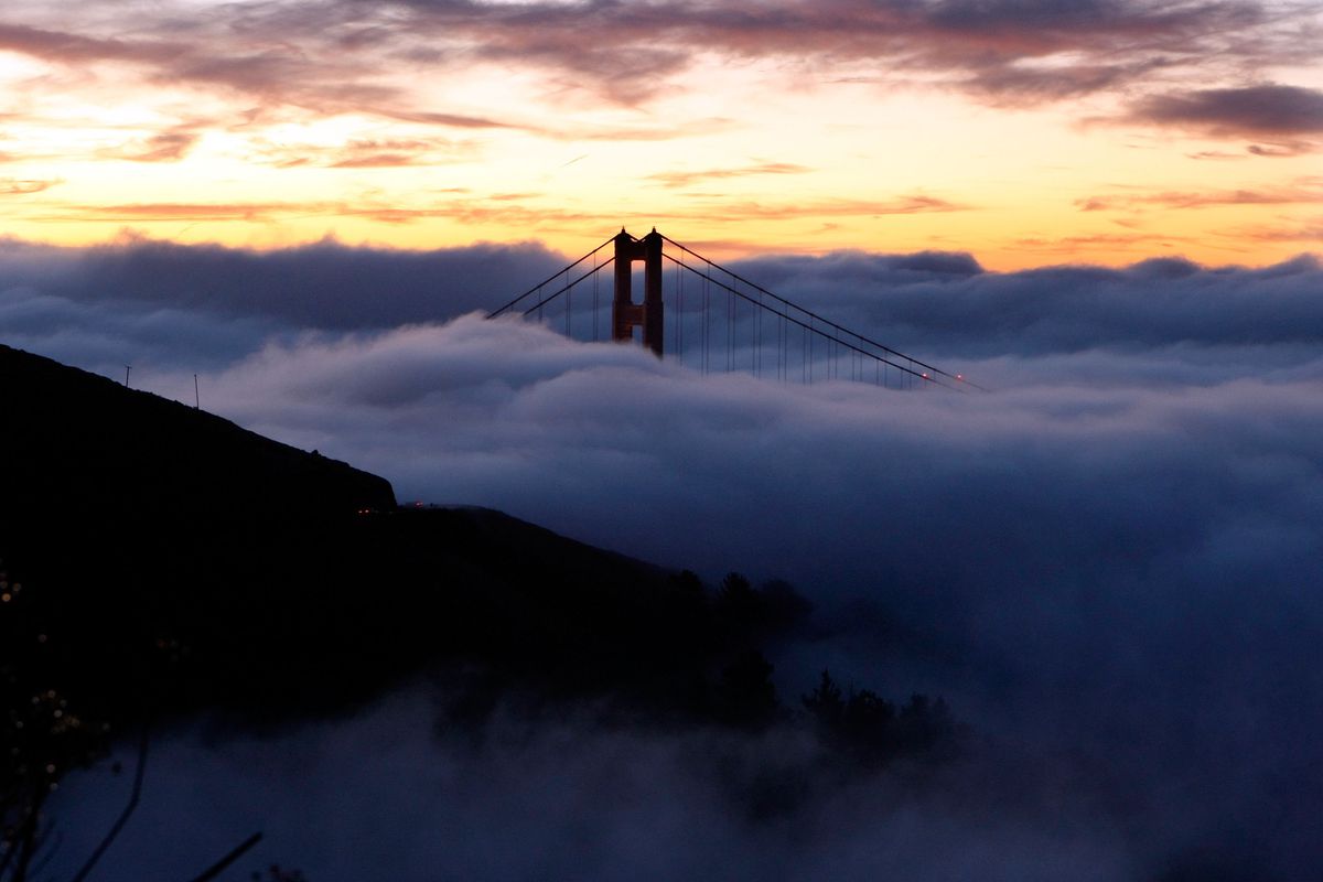 Fog Blankets The Golden Gate Bridge