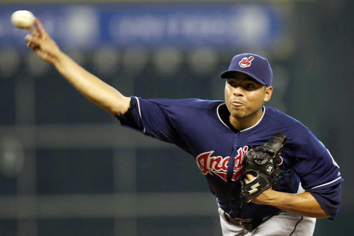 Jun 23, 2012; Houston, TX, USA; Would the Indians be wiling to part with precious rotation depth, like Jeanmar Gomez, for a lineup upgrade: Brett Davis-US PRESSWIRE