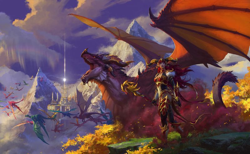 Key art for Blizzard’s World of Warcraft: Dragonflight expansion
