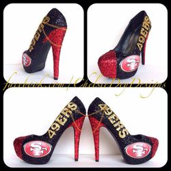 Customized <a href="https://www.etsy.com/listing/175642812/san-francisco-49ers-glitter-high-heels?ref=sr_gallery_34&ga_search_query=san+francisco&ga_order=most_relevant&ga_ref=auto3&ga_search_type=all&ga_view_type=gallery">49ers glitter high heels</a>, $1