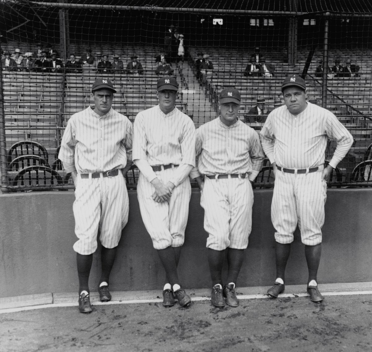 Earle Combs, Bob Meusel, Lou Gehrig and Babe Ruth