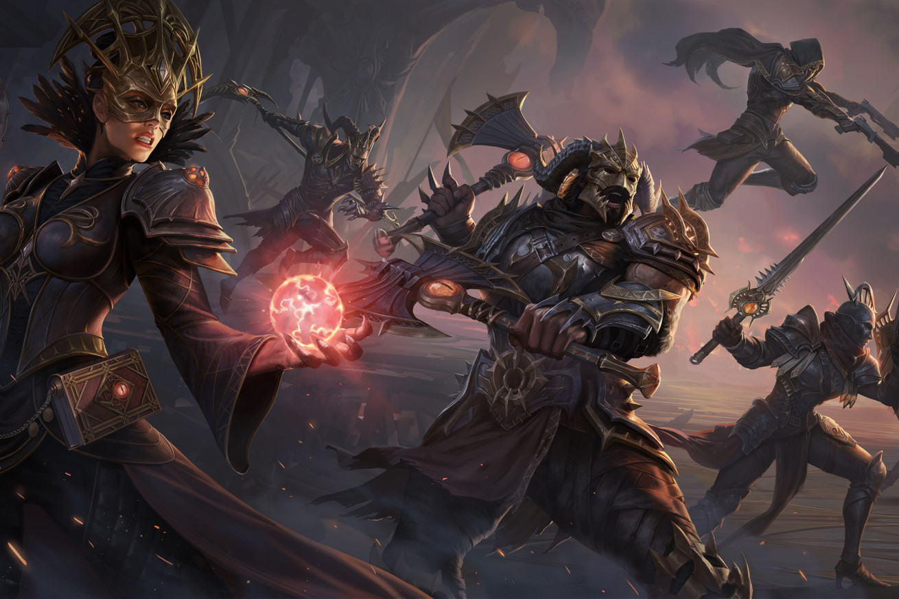 Key art of Diablo Immortal enemies standing menacingly