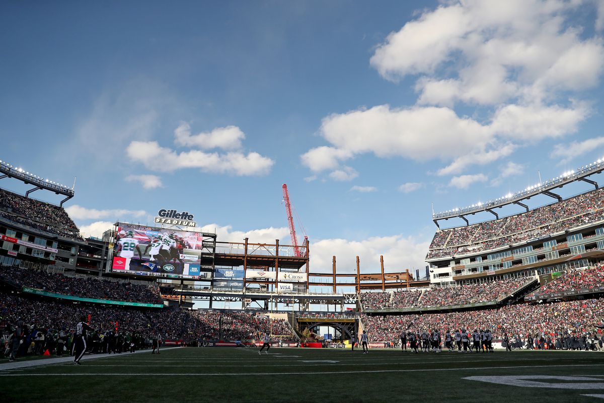 A general view during the second half between the New York Jets and New England Patriots at Gillette Stadium on November 20, 2022 in Foxborough, Massachusetts.