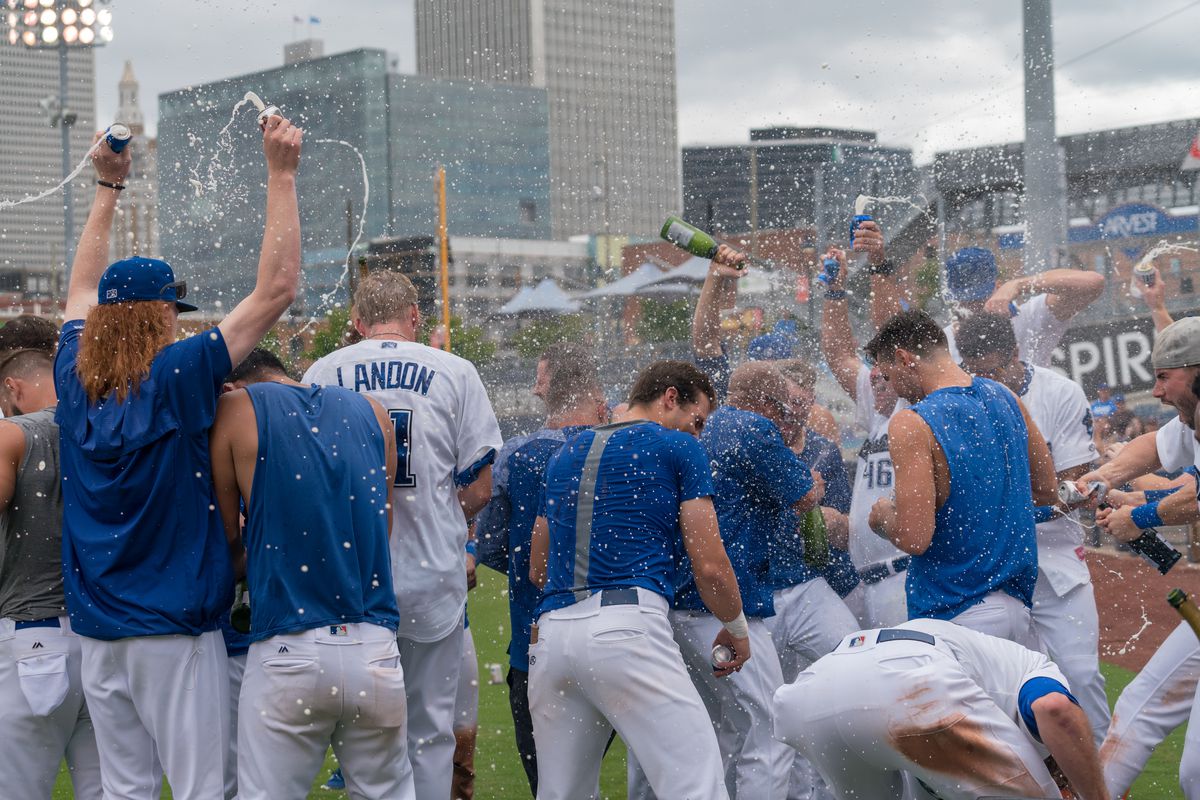 Drillers celebrating their series win