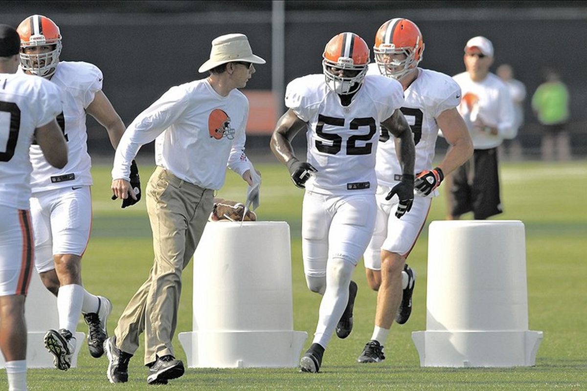 Cleveland Browns defensive coordinator will have to move on without LB Chris Gocong as the team prepares for the regular season. Mandatory Credit: David Richard-US PRESSWIRE