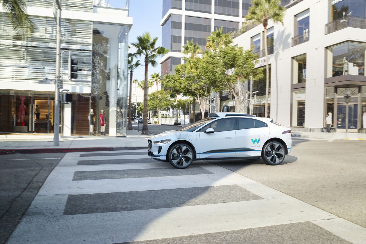 The new Jaguar vehicle that will be available through a Waymo ride-hail service. 
