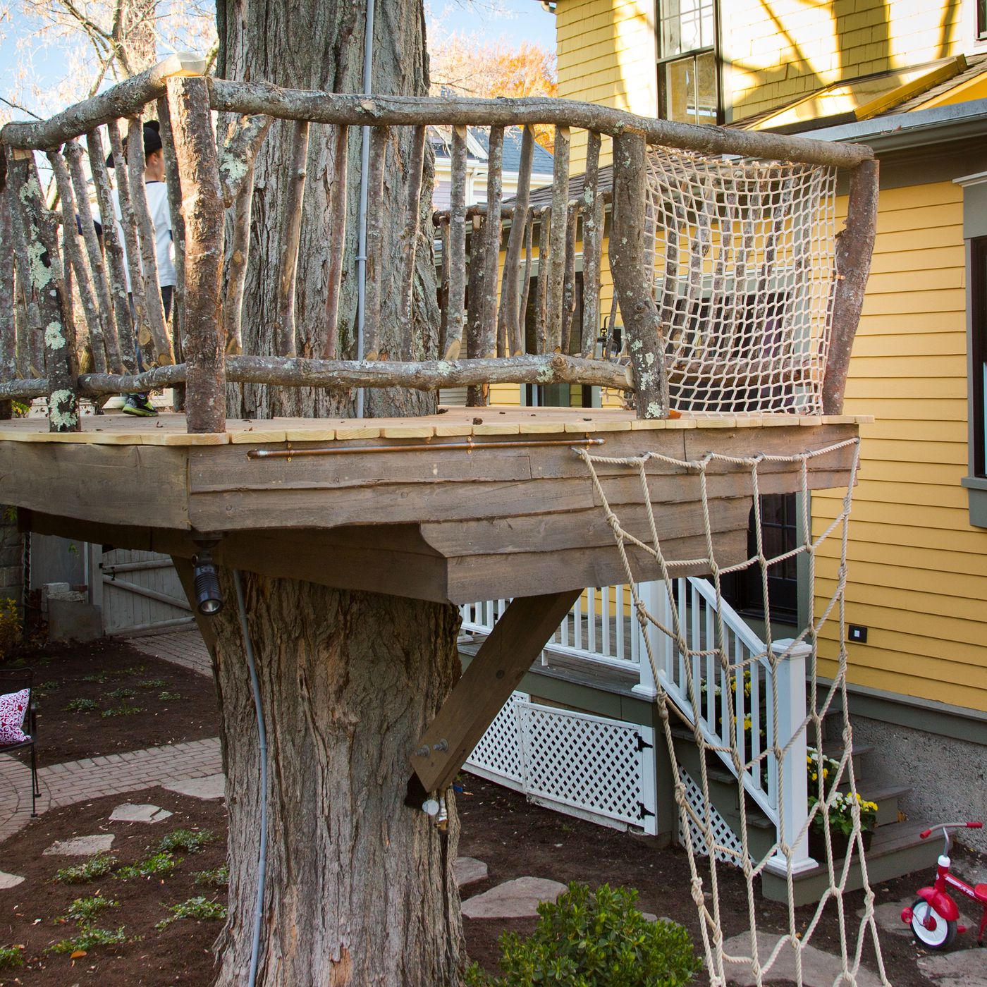 How to build a treehouse on one tree