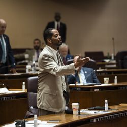 Ald. Anthony Beale (9th) speaks during a Chicago City Council meeting at City Hall, Wednesday morning, June 23, 2021.