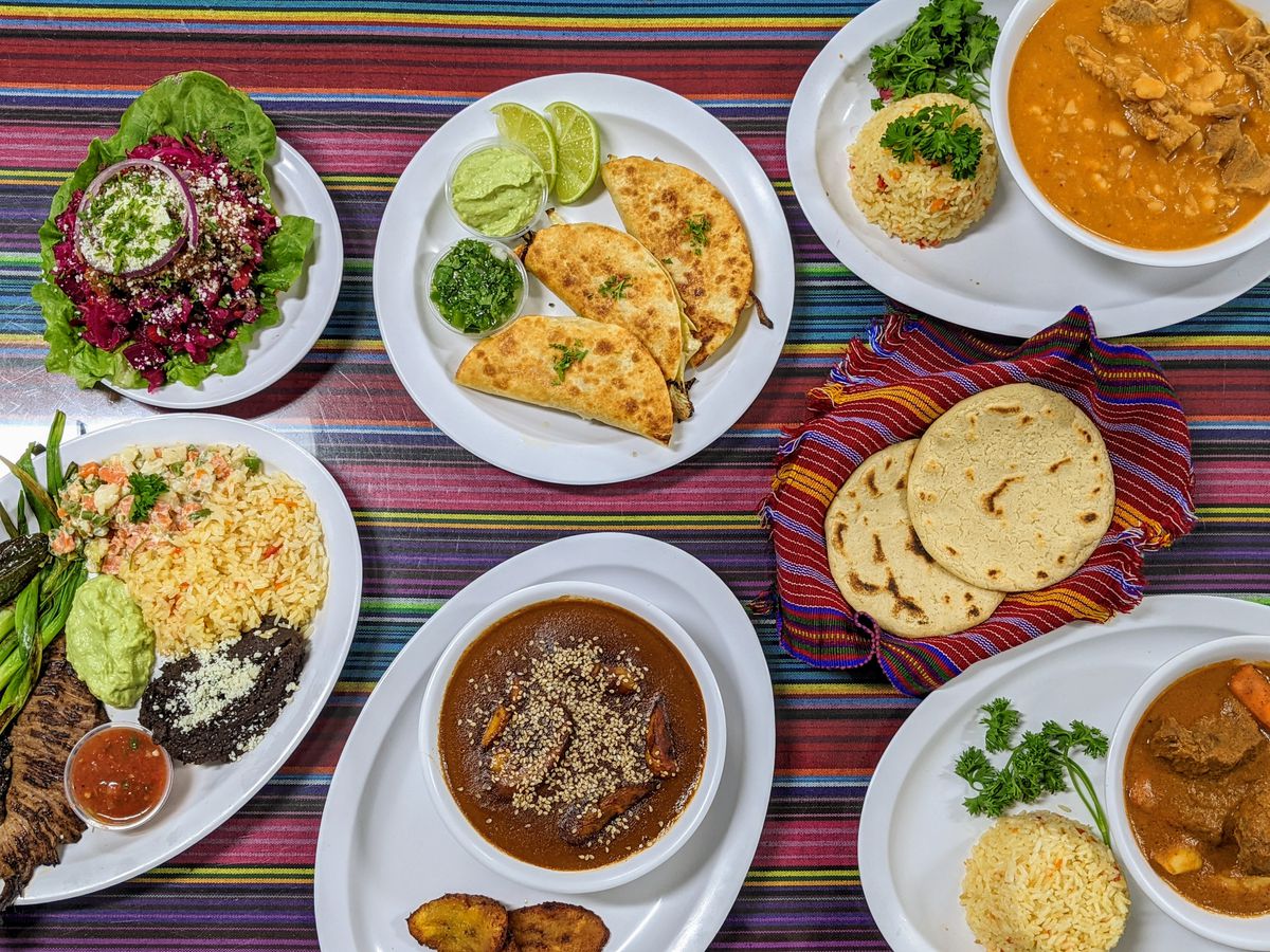 Guatemalan dishes from Churrasco Chapin in Los Angeles.