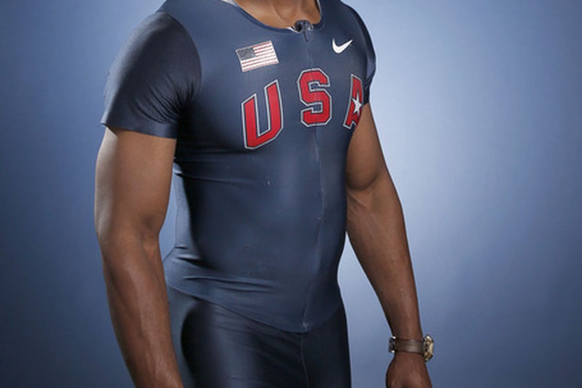 May 15, 2012; Dallas, TX, USA;  Team USA paralympic men's sprinter Jerome Singleton during a portrait session at the 2012 Team USA Media Summit at the Hilton Anatole. Mandatory Credit: Jim Cowsert-US PRESSWIRE