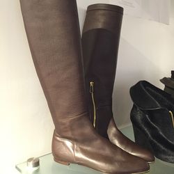 Dark brown long boots, $225