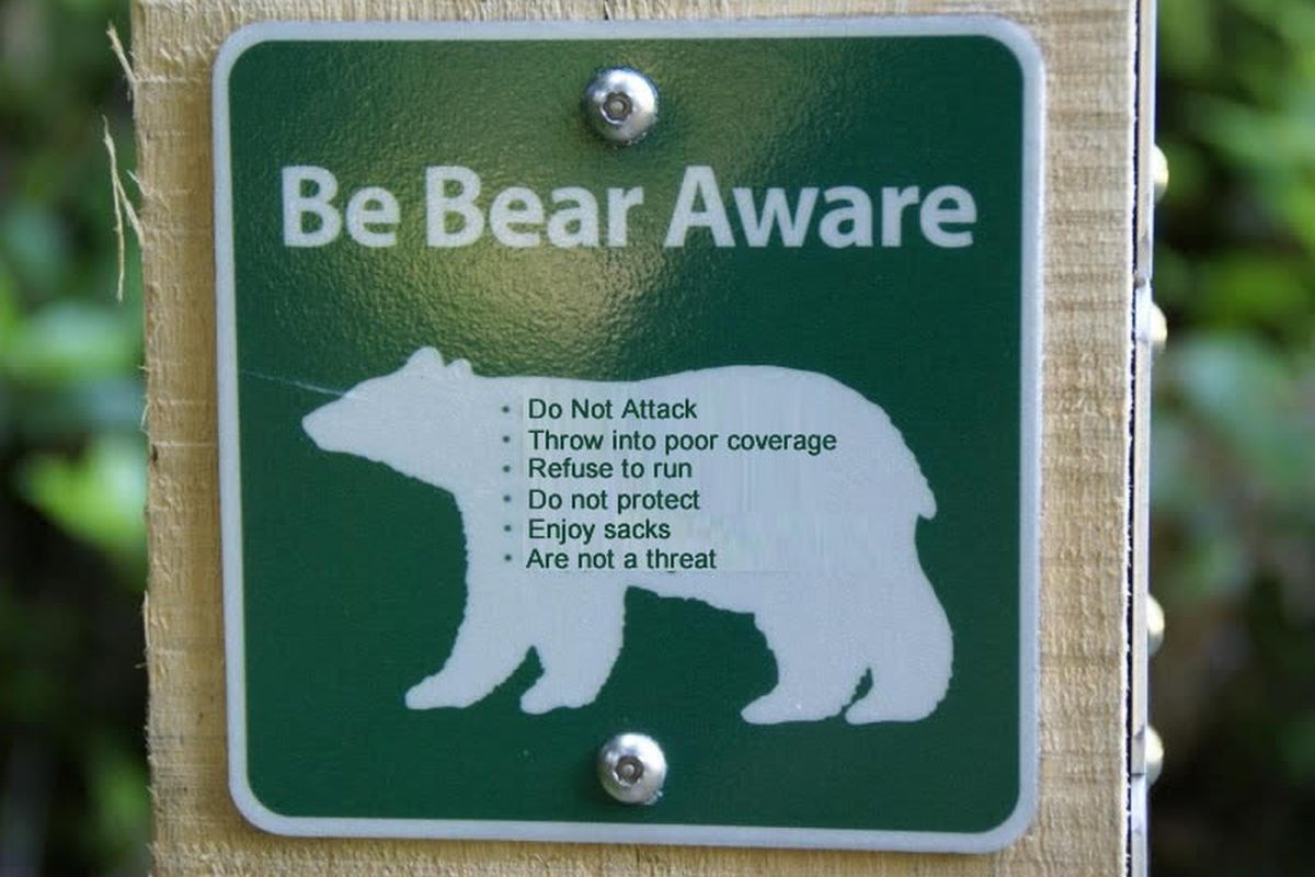 Warning: Chicago Bears Will Not Attack.