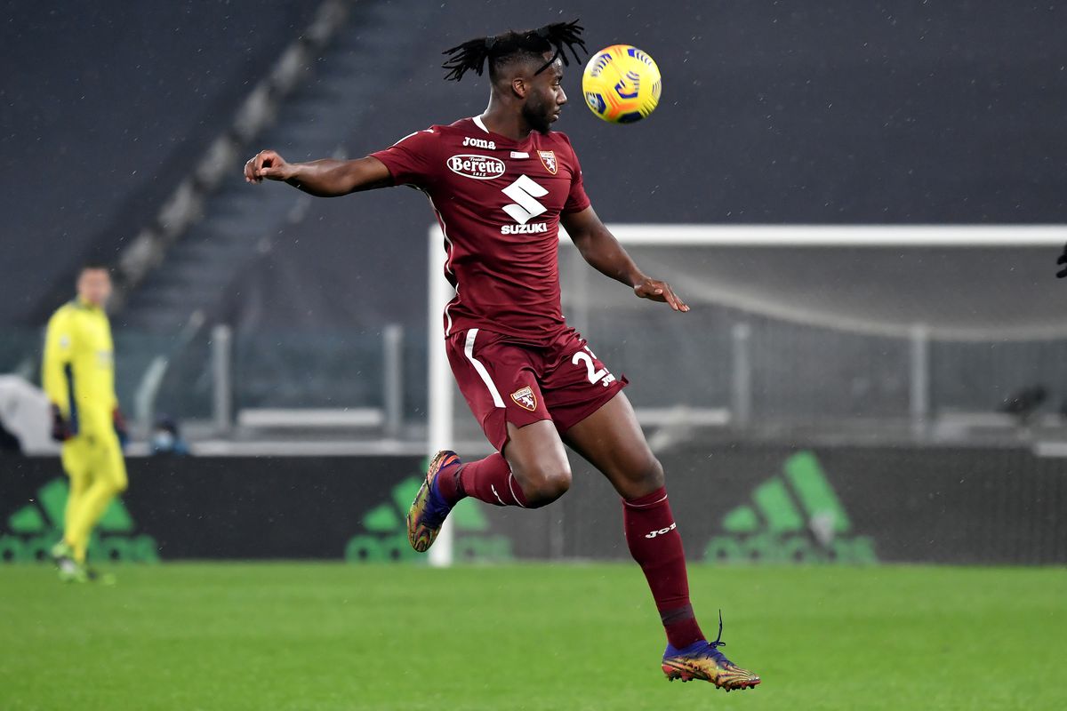 Soualiho Meite of Torino FC in action during the Serie A...