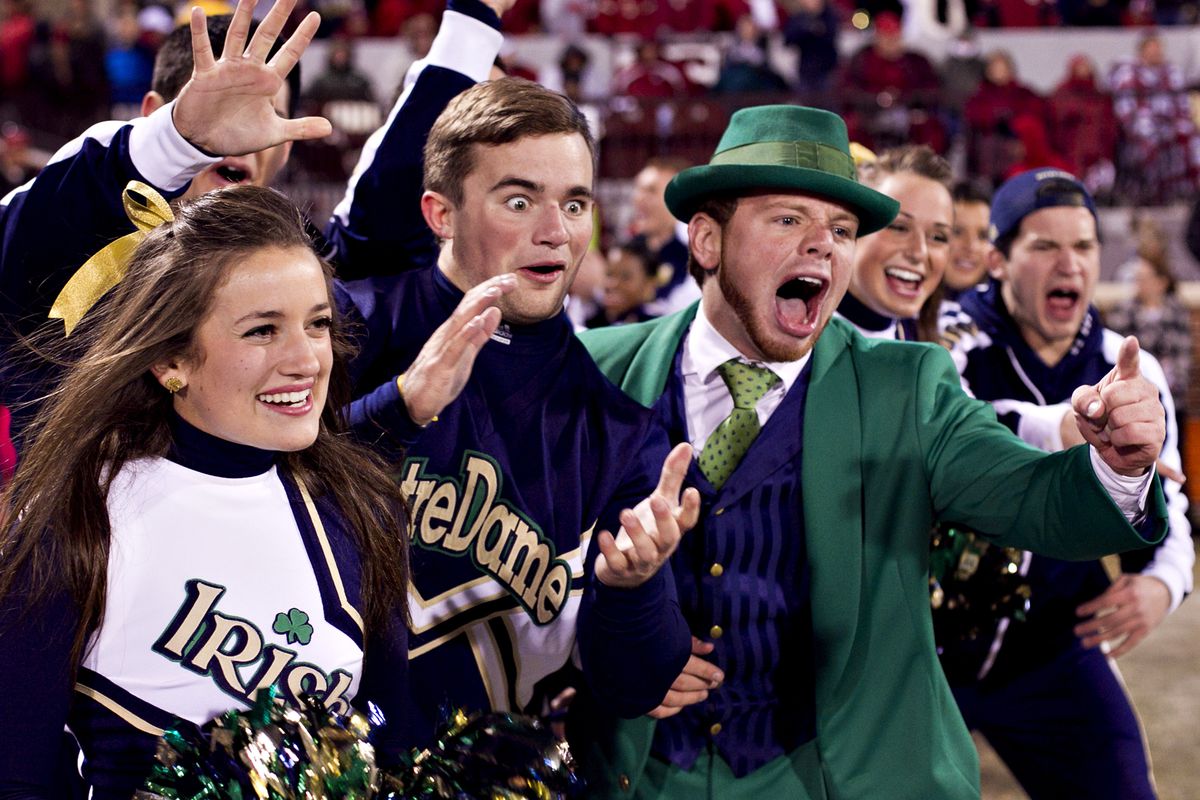 SO much cheer-cheering for old Notre Dame.