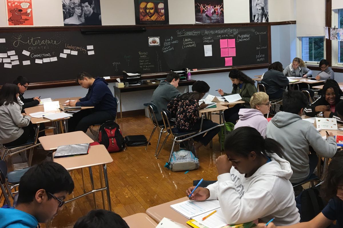 An International Baccalaureate class at Senn High School in Edgewater on the North Side of Chicago.