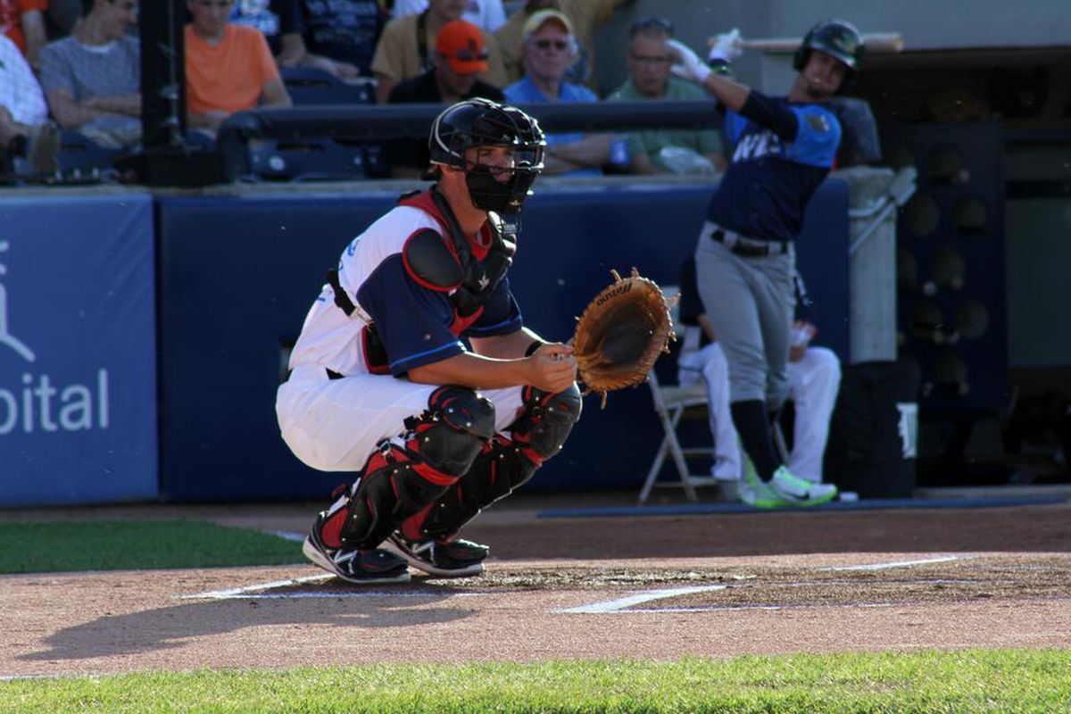 Kyle Farmer was promoted on Friday from Great Lakes to Rancho Cucamonga.