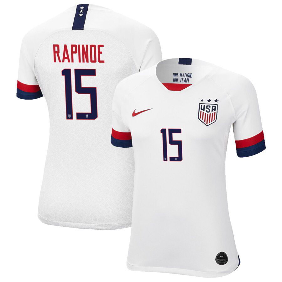 Rapinoe No 15 Women Soccer Champions Captain United States Jersey Customized Handmade T-Shirt Hoodie/Long Sleeve/Tank Top/Sweatshirt