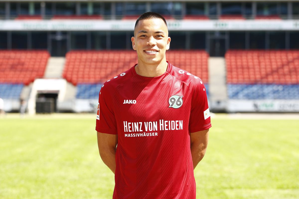 Hannover 96 - Team Presentation
HANOVER, GERMANY - JULY 19: Bobby Wood of Hannover 96 poses during the team presentation at HDI-Arena on July 19, 2018 in Hanover, Germany.