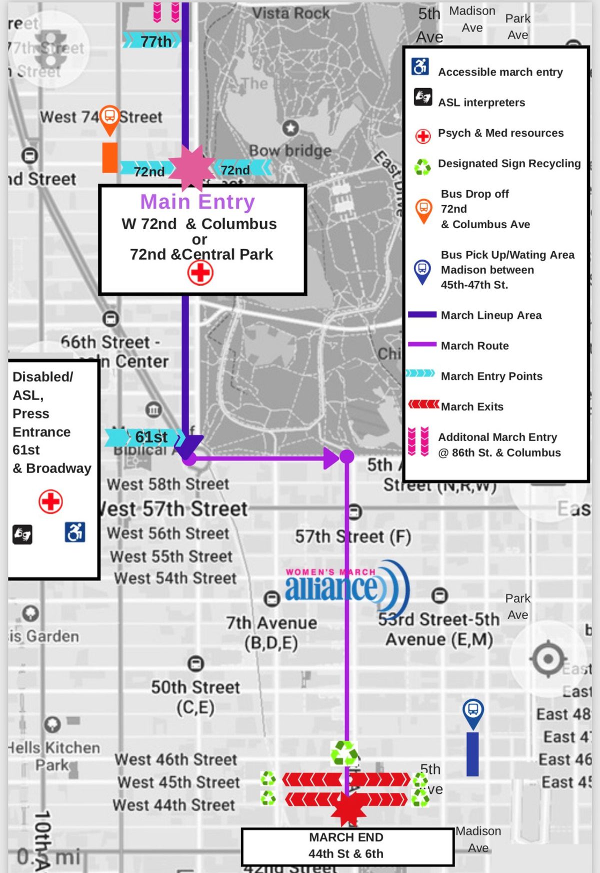 Women S March 2019 Nyc Street Closures Route And Time Curbed Ny