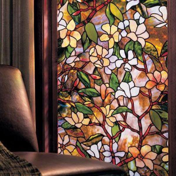 Static Cling Frosted Stained Flower Glass Window Film Sticker Privacy Decor #XU 